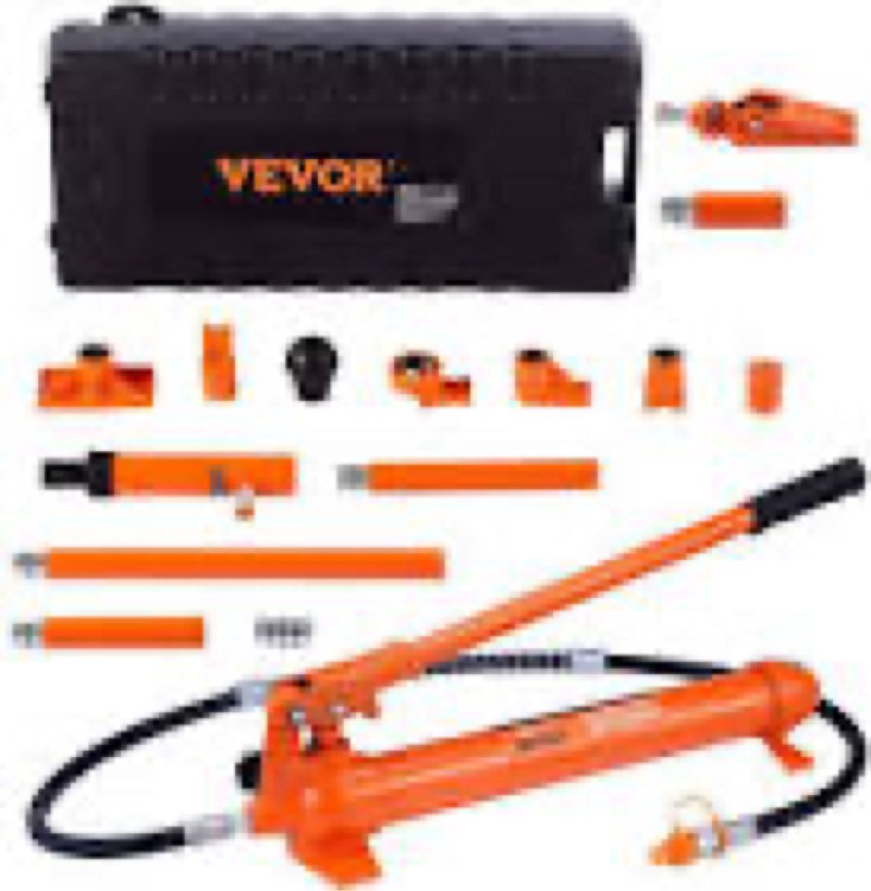VEVOR ZX0201 4T 12 Ton Porta Power Kit Hydraulic Ram With Pump Car Jack 