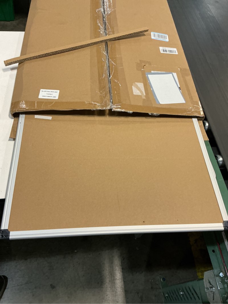 Condition photo showing New/Like New for vusign 36" x 24" magnetic whiteboard for wall, dry erase board with silver aluminum frame, hanging white board for office, home, classroom – includes 1 eraser, 2 multicolor markers & 4 magnets