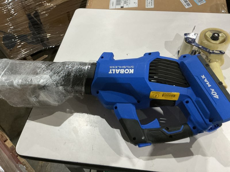 Condition photo showing As Is for kobalt gen4 40v 520-cfm 120-mph cordless battery handheld leaf blower battery and charger not included