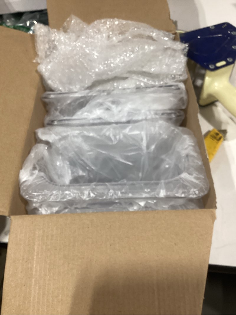 Condition photo showing New/Like New for sunnyray 6 set 1/9 size polycarbonate food pans with lids and drain shelf deep square food storage containers for kitchen restaurant fruit vegetable storage