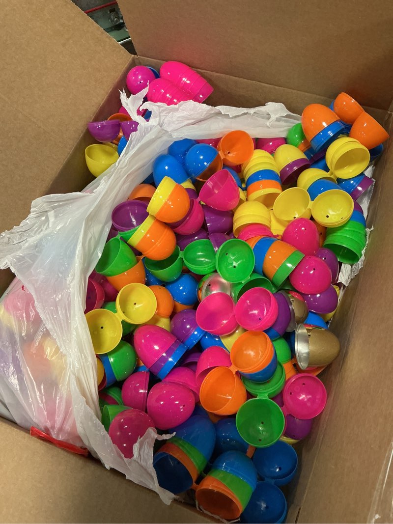 Condition photo showing Good Condition for 300 pack 2.25" colorful easter eggs, plastic easter eggs for egg hunts, filling specific treats, easter theme party favor, classroom prize supplies, basket stuffers