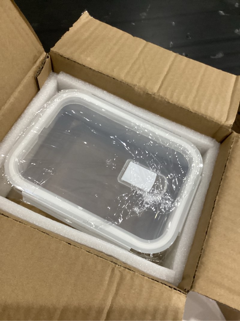 Condition photo showing New/Like New for PrepNaturals 5 Pack 30 Oz Glass Meal Prep Containers - Dishwasher Microwave Freezer Oven Safe - Glass Storage Containers with Lids (Multi-Compartment) 1 Compartment 5 Pack - 30oz