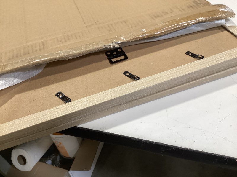 Condition photo showing Good Condition for 16x20 picture frame with mat for 11x14 set of 3, natural wood grain 16x20 frames for wall mounting (3 pack, natural) 16x20 - 3 pack natural