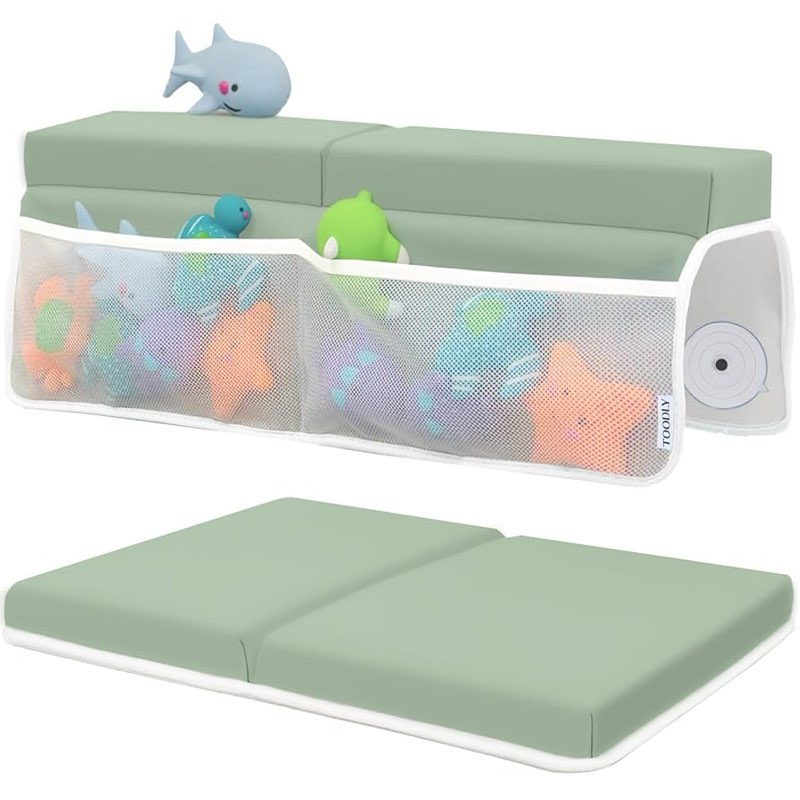 KingSo Bath Kneeler and Elbow Rest Pad Set 1.5'' Thick Baby Bath Kneeling Pad Non-Slip Thick Cushion