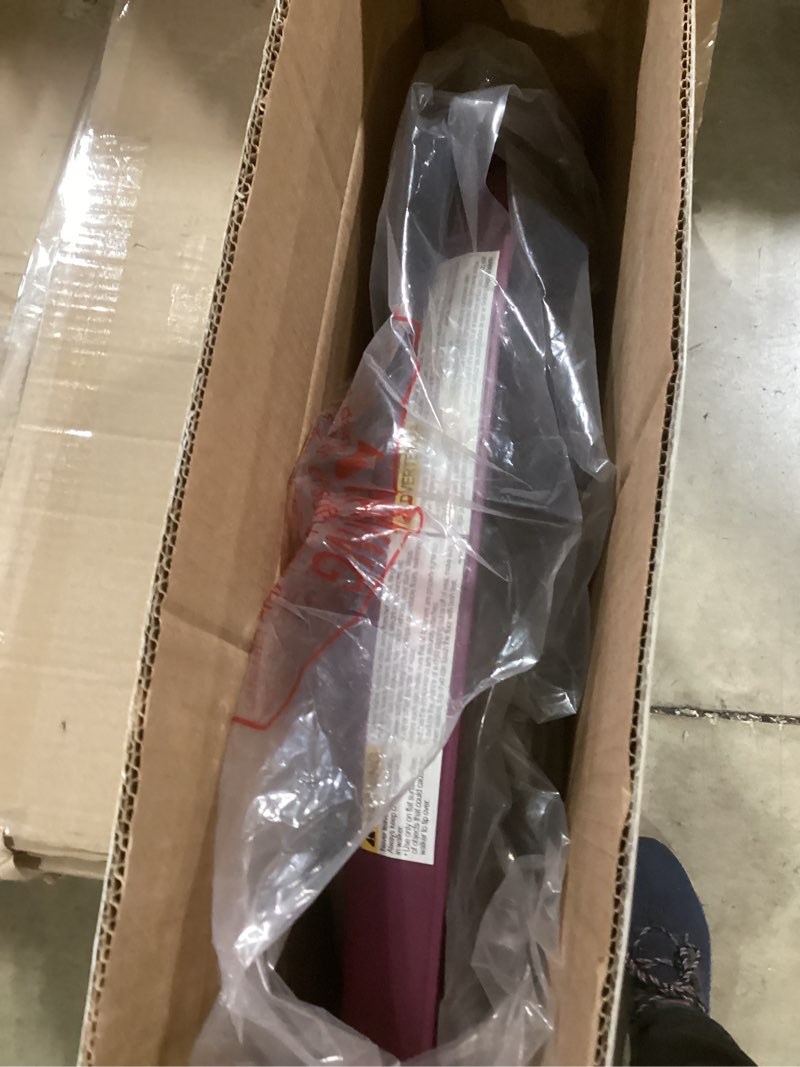 Condition photo showing New/Like New for Chicco Walky Talky Foldable Baby Walker, Multilingual Play Tray with Music and Lights, 3 Height Adjustments, Brake Pads, for Children up to 26 lbs., Compact Fold | Flora/Purple/Grey