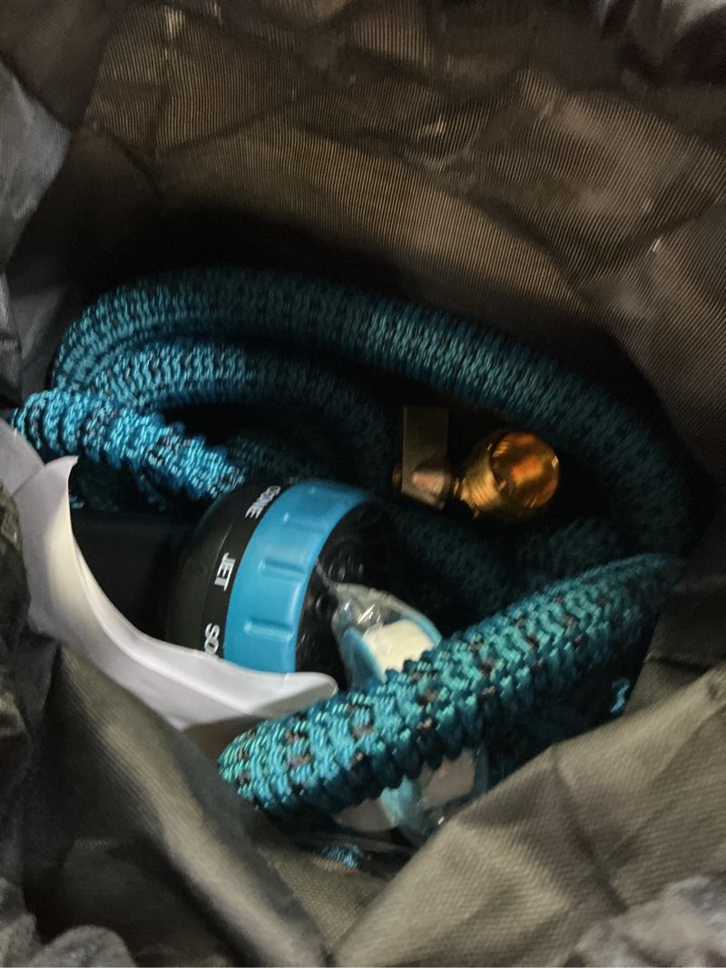 Condition photo showing New/Like New for 75ft garden hose - 2026 ultra lightweight water hoses w/10 function spray nozzle and 3/4" brass fittings- durable, & flexible water pipe for yard, lawn, outdoor & gardening(blue black) 75ft blue black