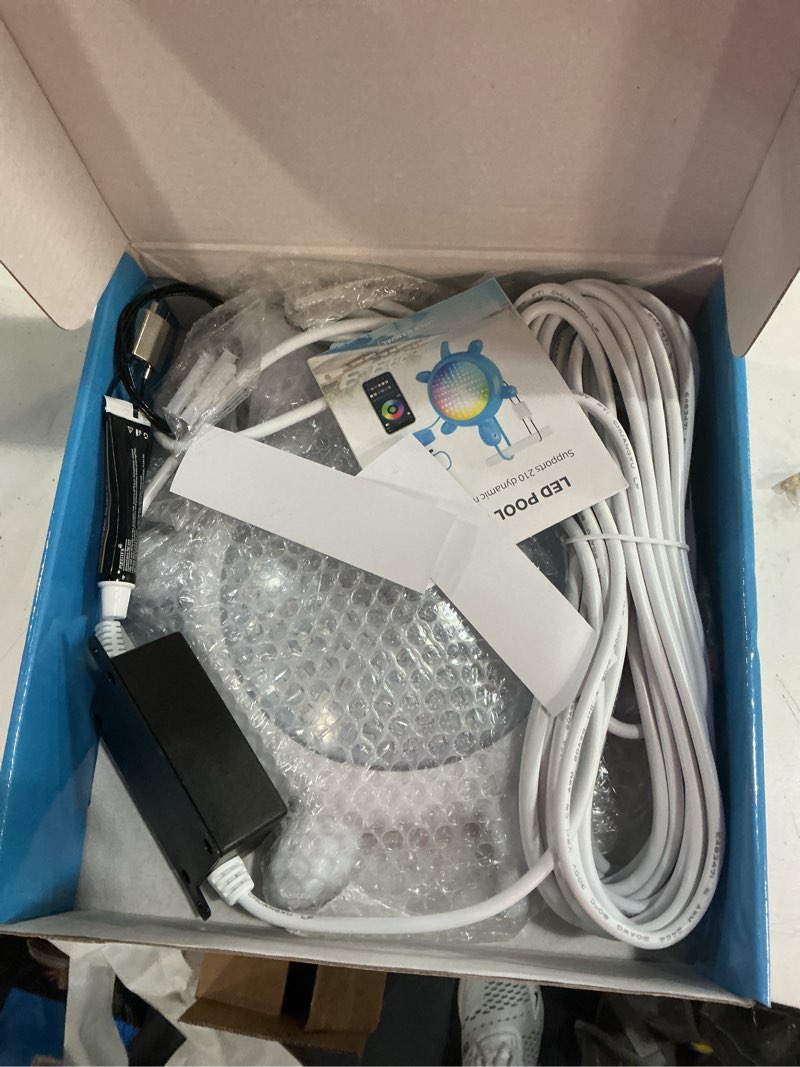 Condition photo showing New/Like New for priorare 22w submersible pool lights, 5v underwater pool light for above ground inground swimming pools with app control magnetic led pool lights rgb dimmable timer ip68 waterproof music sync 22w white