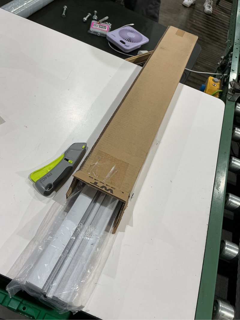 Condition photo showing New/Like New for dez furnishings premium cordless 1" room darkening vinyl mini blinds, 23.5" w x 48" h, white 23.5"w x 48"h