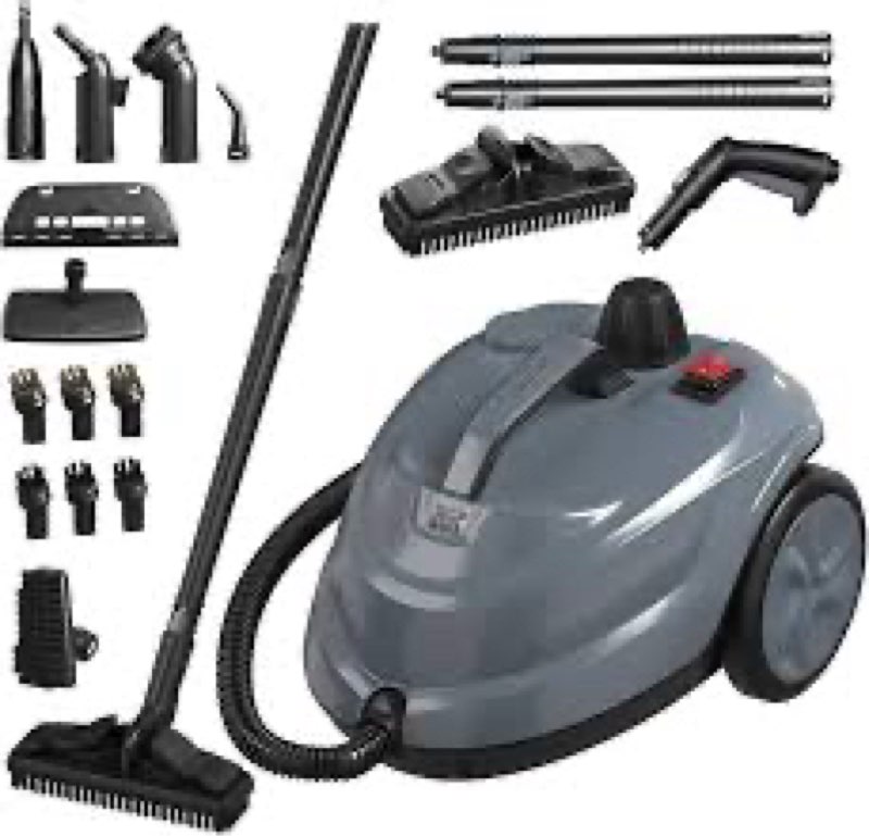 Steam Cleaner, Powerful Heavy Duty Canister Steamer with 34 Accessories, Steam Mop with 16.4 Ft Extr