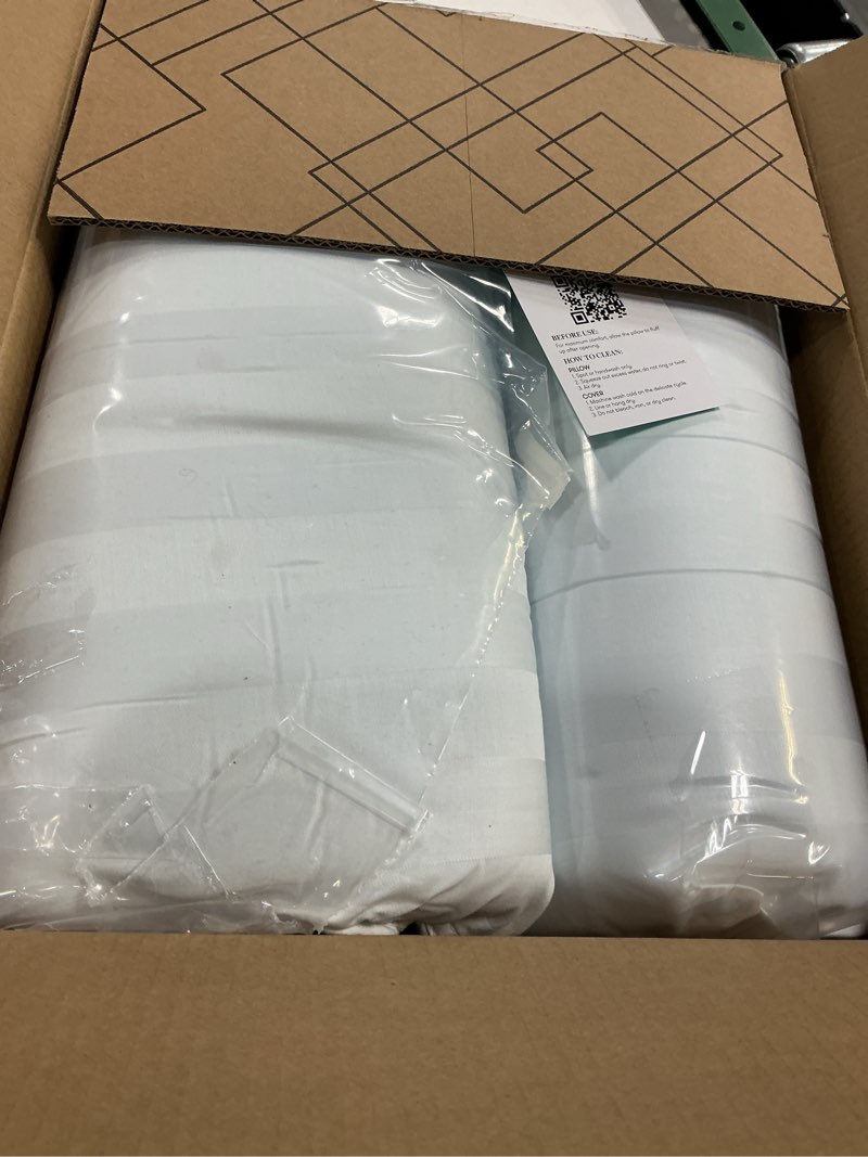 Condition photo showing New/Like New for Beckham Hotel Collection Queen Size Firm Memory Foam Pillows (Set of 2) - Solid Block Design for Maximum Neck & Spine Support Queen(Firm Foam)
