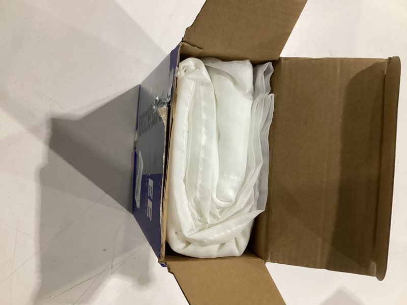 Condition photo showing Good Condition for miulee white sheer curtains 84 inches long, 4 panels set, light filtering rod pocket voile drapes for living room and bedroom, airy soft fabric window treatments, 42 x 84 inches 42"w x 84"l (pack of 4) white