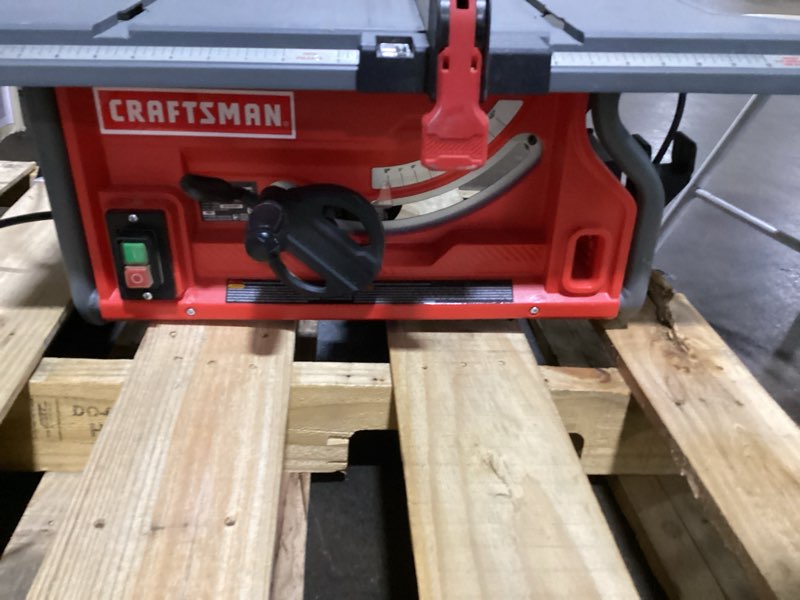 Condition photo showing As Is for craftsman 10.0-in 15.0 -amp 120.0 -volt portable jobsite table saw stand not included