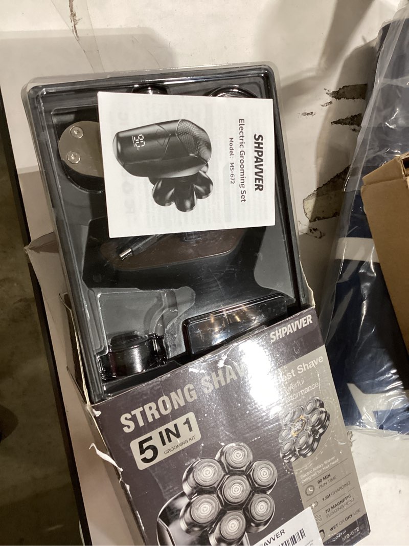 Condition photo showing Good Condition for similar producthead shavers for bald men - 5-in-1 7d floating electric bald head shavers for men, ipx6 waterproof wet & dry use, led display fast rechargeable, grooming kit for hair/face/beard