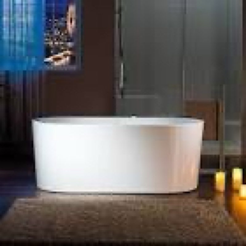 woodbridge 59" x 31-1/2" whirlpool and air bath heated soaking combination tub with adjustable speed