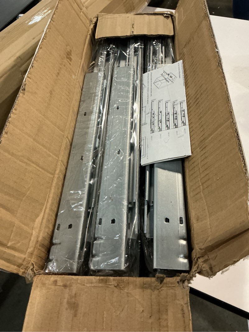 Condition photo showing New/Like New for Undermount Soft Close Drawer Slides,6 Pair 22 Inch 100lb Load Capacity Bottom Mount Concealed Ball Bearing Full Extension Rails with Adjustable Locking Devices 22 Inch 6 Pair