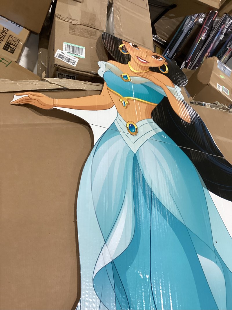 Condition photo showing As Is for cardboard people jasmine cardboard cutout standup - disney