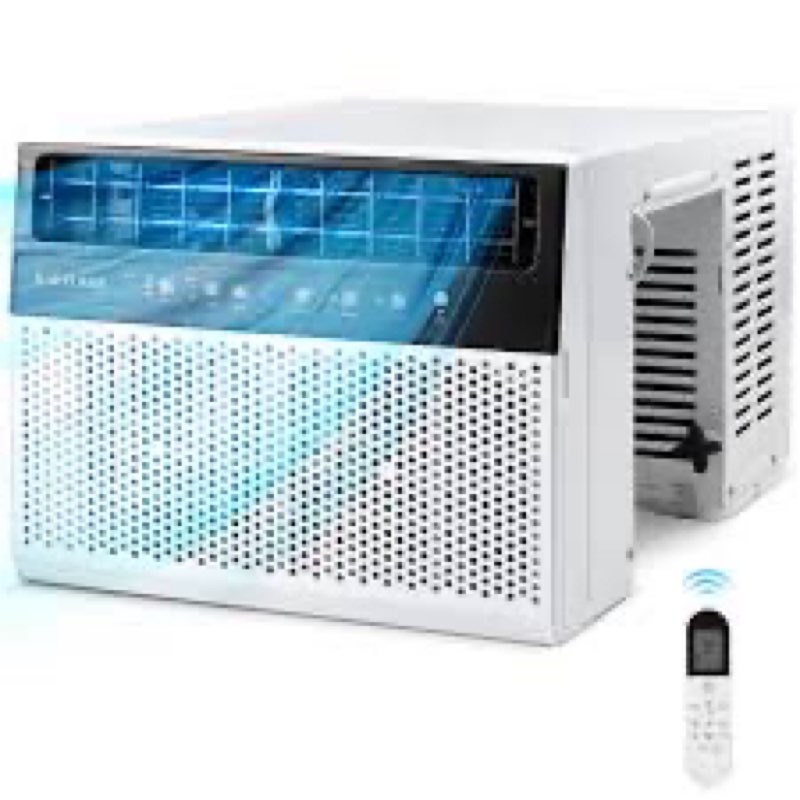 12,000 Btu U-shape Window Room Air Conditioner With Timer & 6 Modes For Home/office/dorm