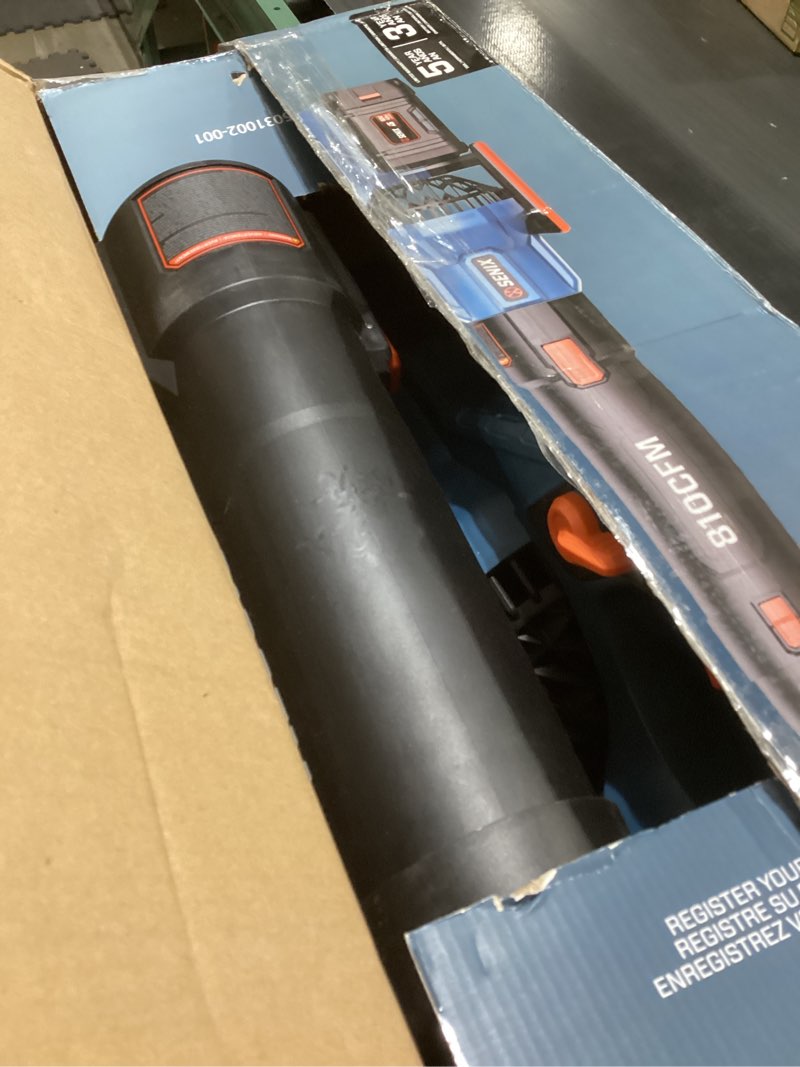 Condition photo showing New/Like New for SENIX Leaf Blower Cordless, 60V Max 1300W Brushless Electric Leaf Blowers, 810 CFM & 170 MPH, Stepless Speed, Cruise Control, 60V 4.0Ah Battery & Charger Included,Blowers for Lawn Care, Yard, Garden 810 CFM with 4.0Ah Battery