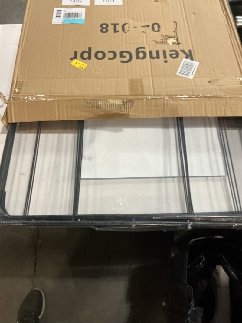 Condition photo showing New/Like New for KeingGcopr Foldable Clothes Drying Rack | Portable Collapsible Laundry Drying Rack | Use for Indoor & Outdoor | Space Saving | Black 54"x24"x17" | Easy to Assemble