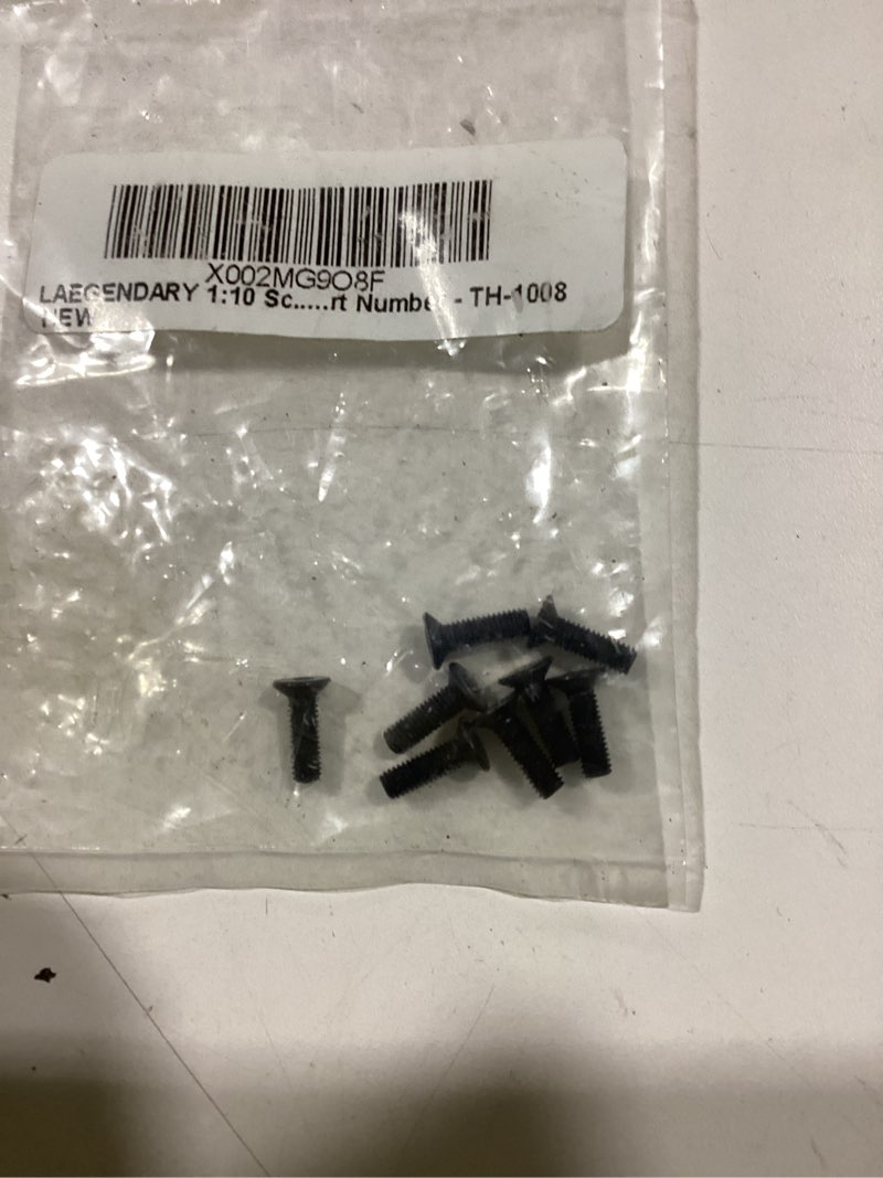 Condition photo showing As Is for LAEGENDARY 1:10 Scale RC Replacement Part for Brushless Thunder Truck: Flat Head Hex Screw - M3x10 - Part Number - TH-1008