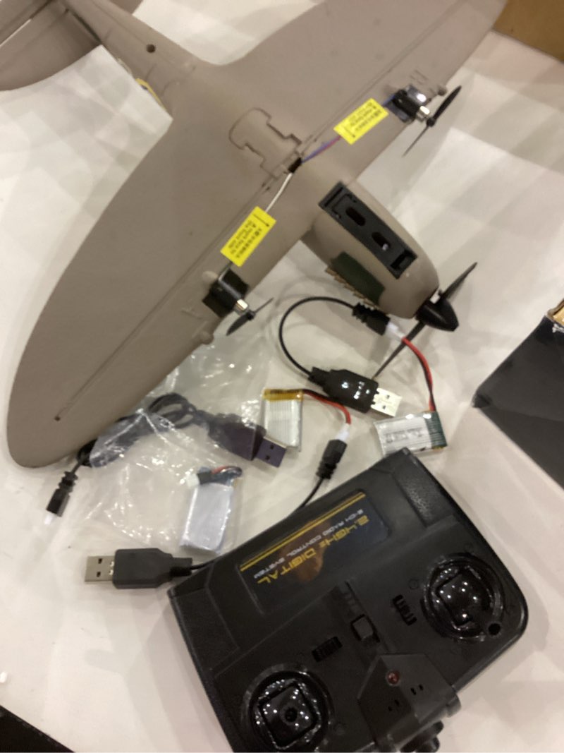 VOLANTEXRC RC Plane 3 Channel Remote Control Plane Fighter Spitfire with 6-axis Gyro, 2.4GHz RTF Rad