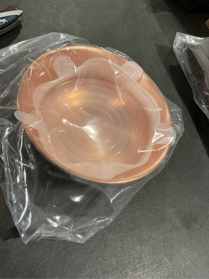Condition photo showing New/Like New for Purecopper-Medium 5.11'' Round Solid Copper Bowl - Handmade Decorative and Serving Bowls, Bowls for Food, Decoration, Condiments, Salt and Spices (1)