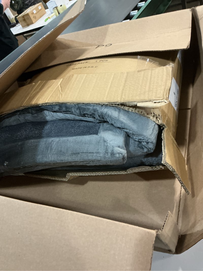 Condition photo showing Good Condition for Baby Play Mat for Floor Tummy Time Nursery Rug Muscle Area Rug Playroom Rug Tatami Mat 6'7"x4'11" Memory Foam 1.3" Thick Crawling For Babies,Toddlers, Infants, Kids,Floor Mat(Grey) Grey 6'7"x4'11"