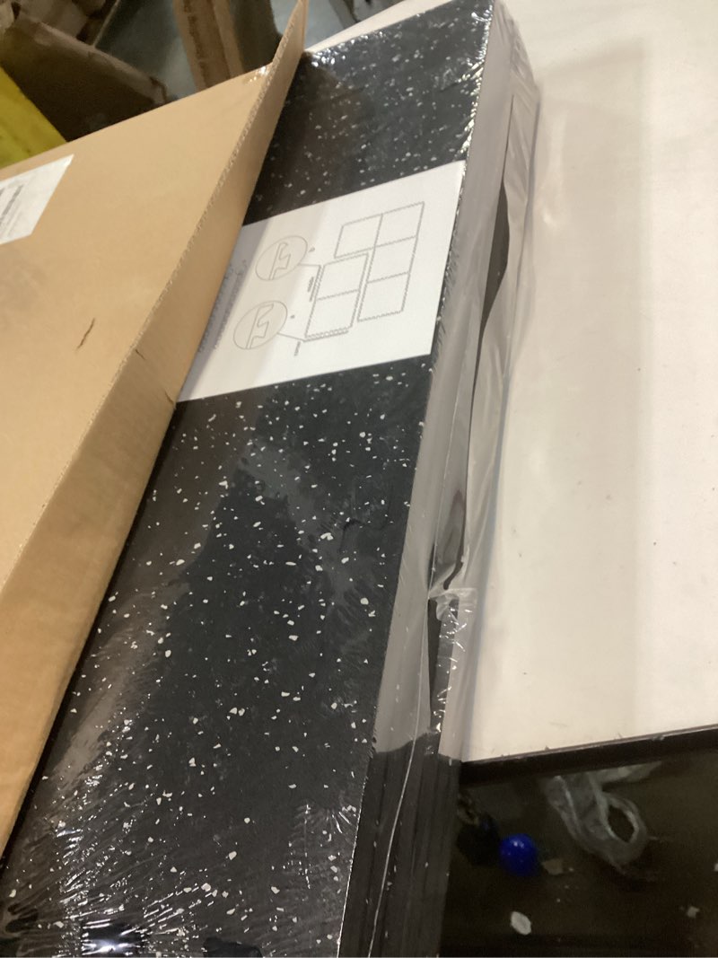 Condition photo showing Good Condition for AIRHOP 0.56in Thick 24 Sq Ft Exercise Equipment Mats, 6 Tiles Upgraded Rubber Top with High Density EVA Foam, Large Interlocking Puzzle Gym Flooring for Home Gym, Heavy Weight Workout, 24 x 24in Black/White 24 Sq Ft (6 Tiles)