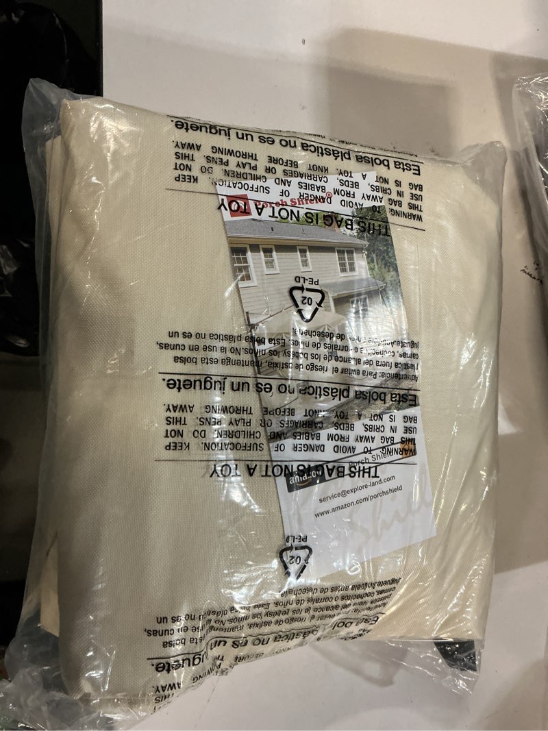 Condition photo showing Good Condition for porch shield patio chair covers - waterproof outdoor lounge deep seat lawn chair cover 2 pack - 30w x 33d x 34h inch, beige 2 pack - 30"w x 33"d x 34"h beige