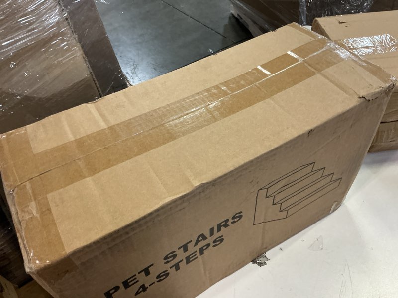 Condition photo showing New/Like New for Pet Stairs for Small Dogs & Cats - 3/4/5 Steps, Non-Slip Extra Wide Design, Gentle Angle for Joint Protection, High Density Foam, Washable Cover, Fits Beds & Couches, 4 Steps-Blue Bird