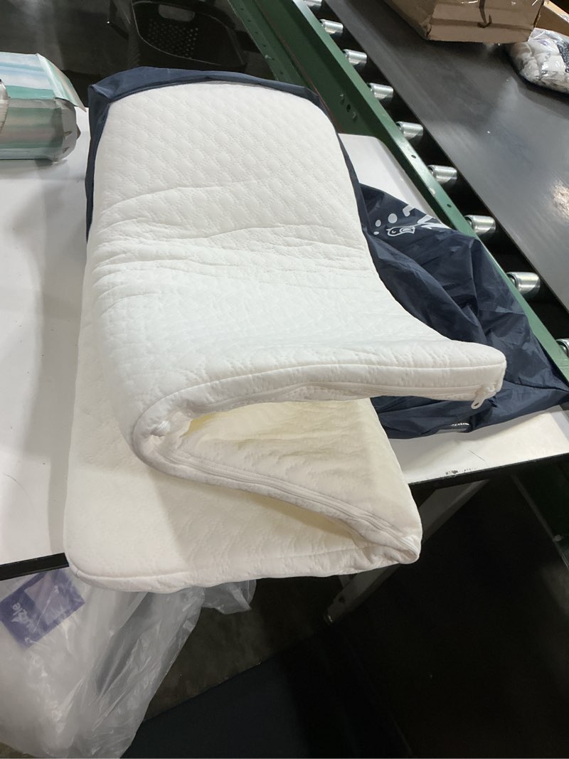 Condition photo showing As Is for hiccapop playard mattress pad (38"x26"x1.25"), playpen pad, portable crib mattress with carry bag, 1.25" thick (1.25") playard mattress (with carry bag)