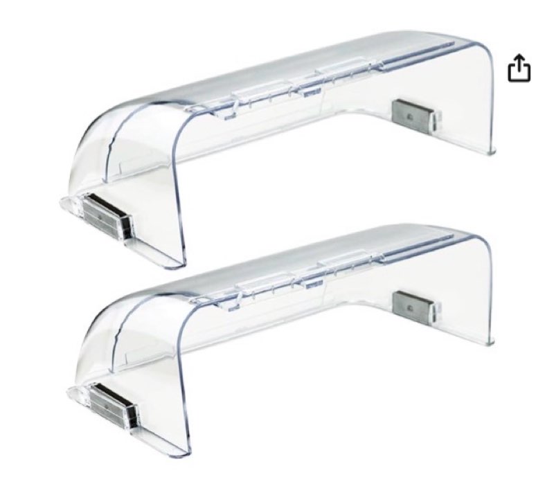 heating & air vent deflector for vents, sidewall, ceiling, floor registers - adjust between 9"-14", magnetic vent covers for air conditioning, heat, ac, floor, under furniture (2 pack clear)