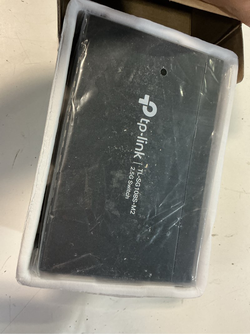 Condition photo showing New/Like New for tp-link tl-sg108s-m2 | 8-port multi-gigabit 2.5g ethernet switch | unmanaged network switch | ethernet splitter | plug & play | desktop/wall mount | silent operation