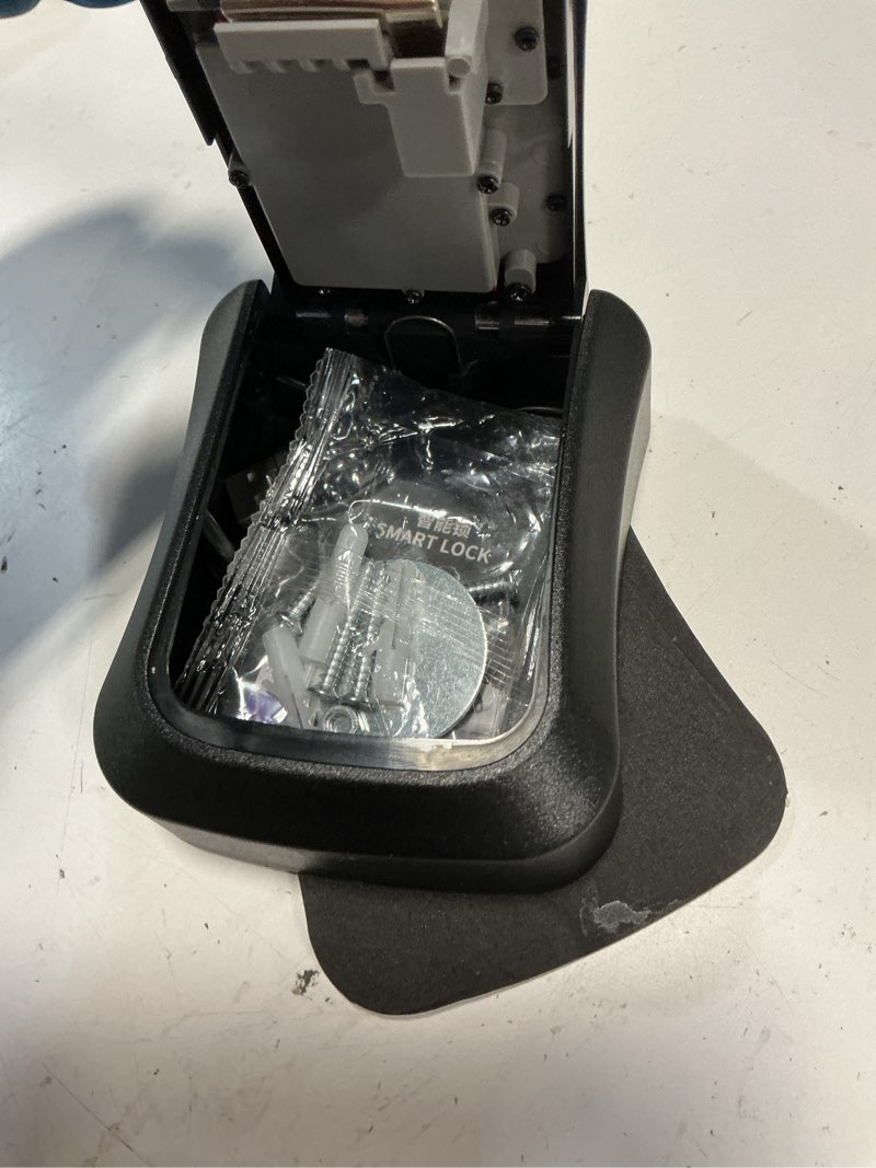Condition photo showing New/Like New for ucb smart key lock box, bluetooth with app control, lock box for keys with code waterproof, wall mounted for outside, owner, realtor, airbnb , realtors, garage no with locking beam abs tuya app