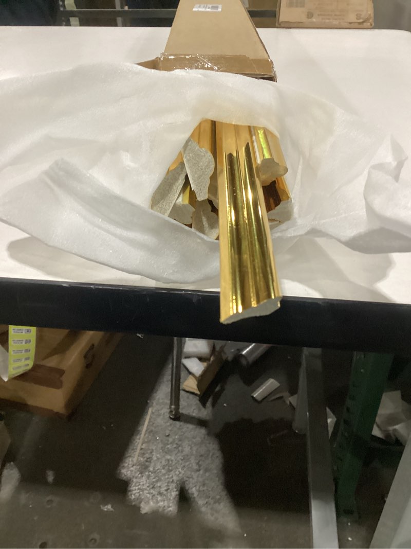 Peel and stick gold trim