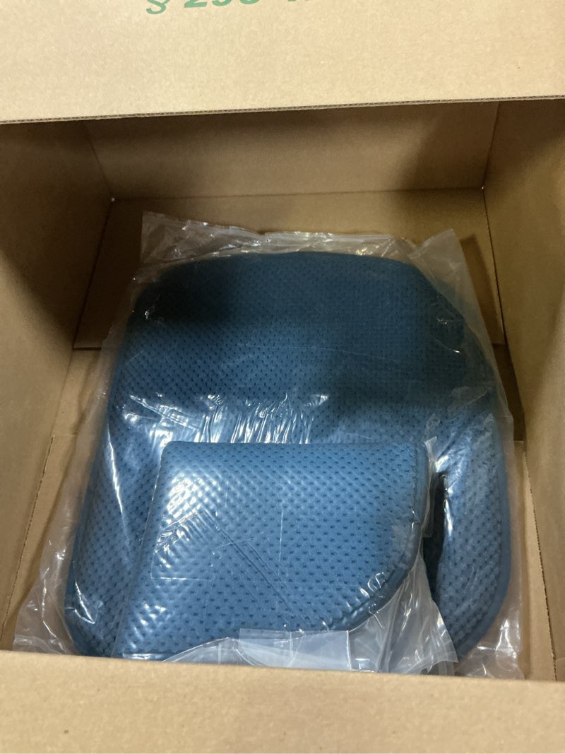 Condition photo showing Good Condition for Blue Kitchen Chairs Cushions Set of 2 Non Slip Foam Patio Seat Cushions Washable Soft Thick Pads Large Wooden Metal Tapered Dining Chair Cushions,17" x 15" Blue 2