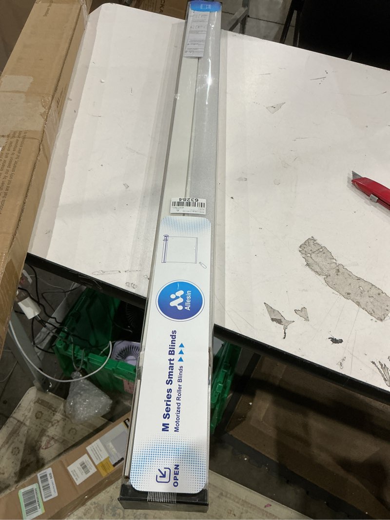 Condition photo showing Good Condition for allesin motorized roller blinds with remote control for windows, blackout smart roller shade, battery powered electric smart blind (grey,h72 x w35)