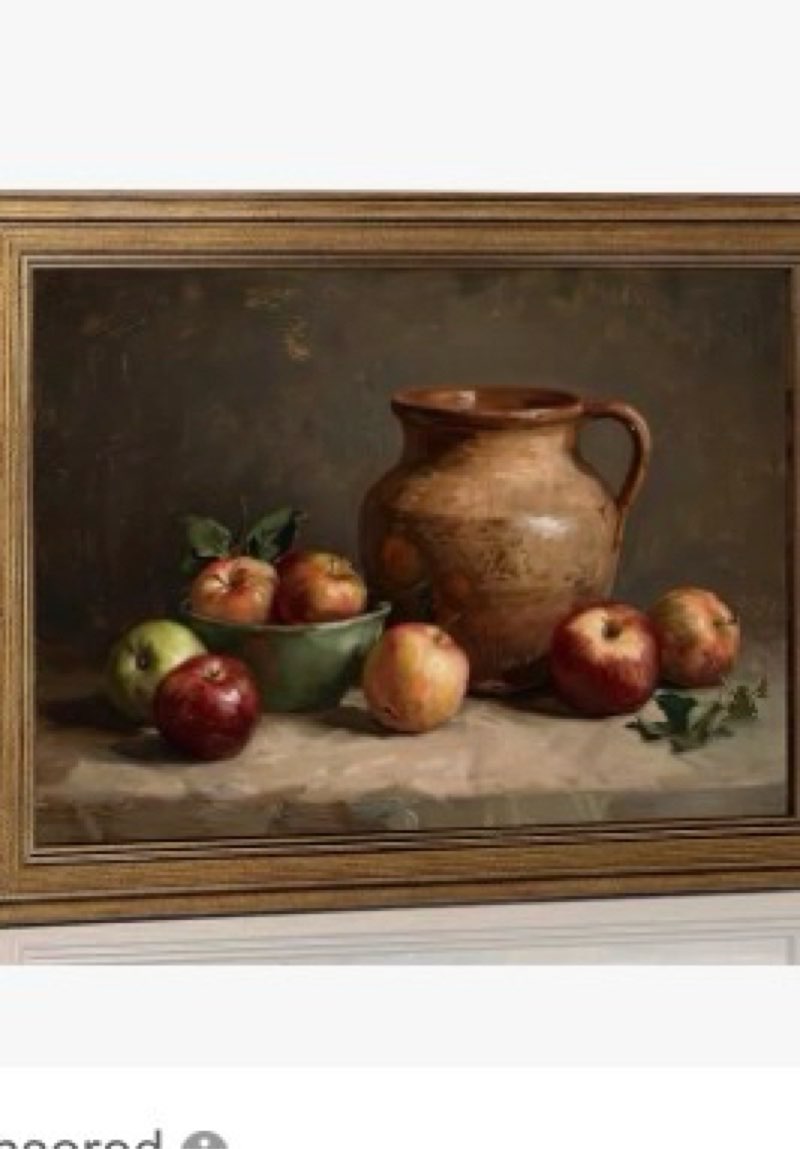 huarcey gold framed vintage wall art for living room harvest apples still life oil painting large co