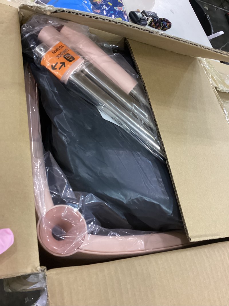 Condition photo showing New/Like New for KZKR Square Spin Mop and Bucket Set with Self Separation Dirty and Clean Water System, Self Wringing 360° Rotating Mops Head with 2 Replaceable Microfiber Pads for Home Floors Cleaning Pink 1.0 mop bucket set with 2 pads