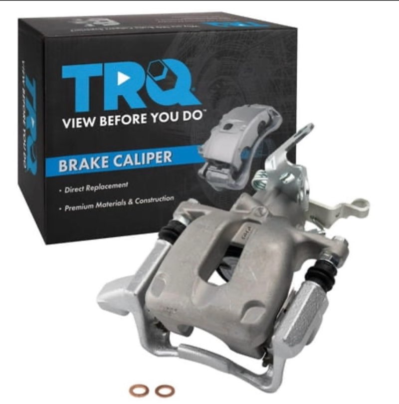 TRQ Rear Right Brake Caliper w/Bracket Passenger Side Compatible with 2009 Audi A3 A3 Quattro 2010 Volkswagen Golf 2005-2010 Jetta 2006-2009 Rabbit