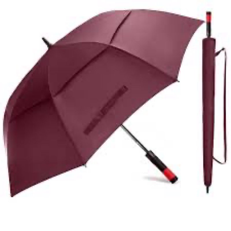 SIEPASA Golf Umbrella Large 62/68/72 Inch Automatic Open Golf Umbrella Extra Large Oversize Double Roof Ventilated Umbrella Windproof Waterproof for Men and Women Red 
