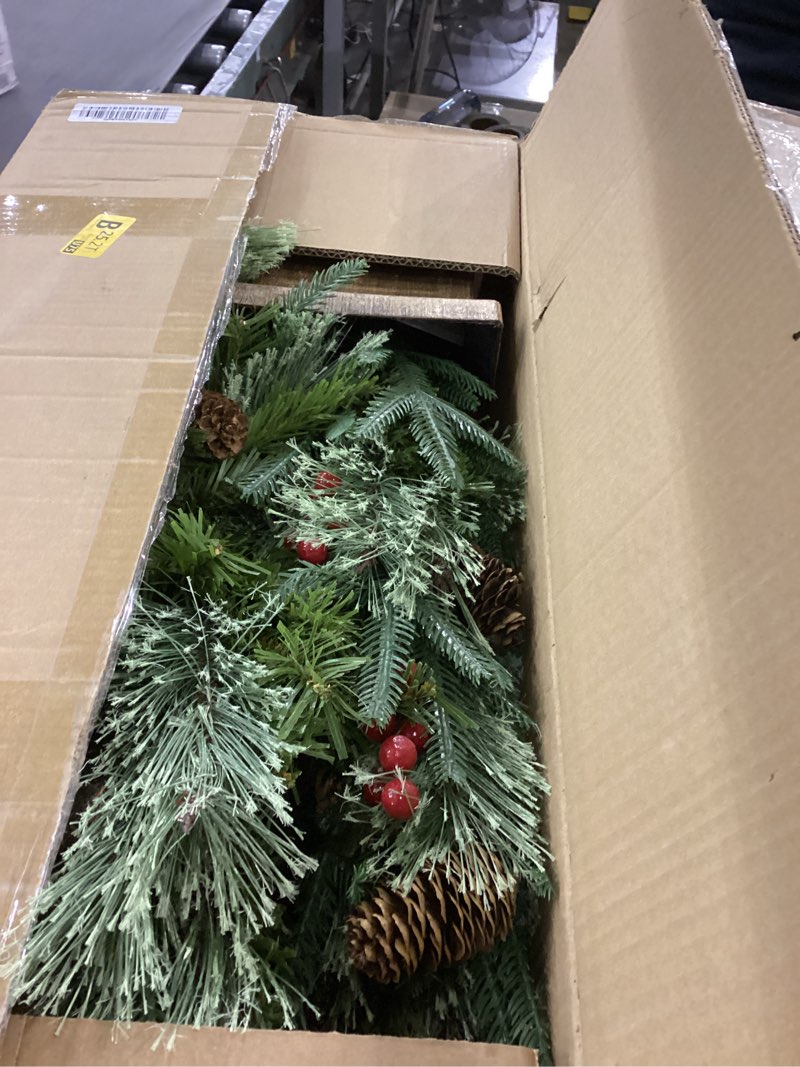 Condition photo showing Good Condition for Jin&Bao 4FT Potted Christmas Tree with 100 Lights, 2 Pack Artificial Xmax Tree Timer Function with Long Pine Cones & Red Berries, 3AA Battery Operated Christmas Decorations for Outdoor, Porch