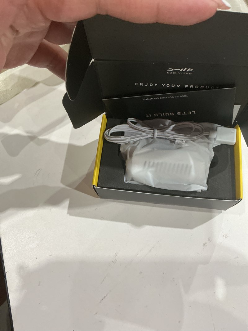 Condition photo showing Good Condition for ezdiy-fab shield 24-pin angle adapter with infinity mirror argb light,atx 24 pin power connector, 5v 3pin argb sync-180 degree-white-1 pack