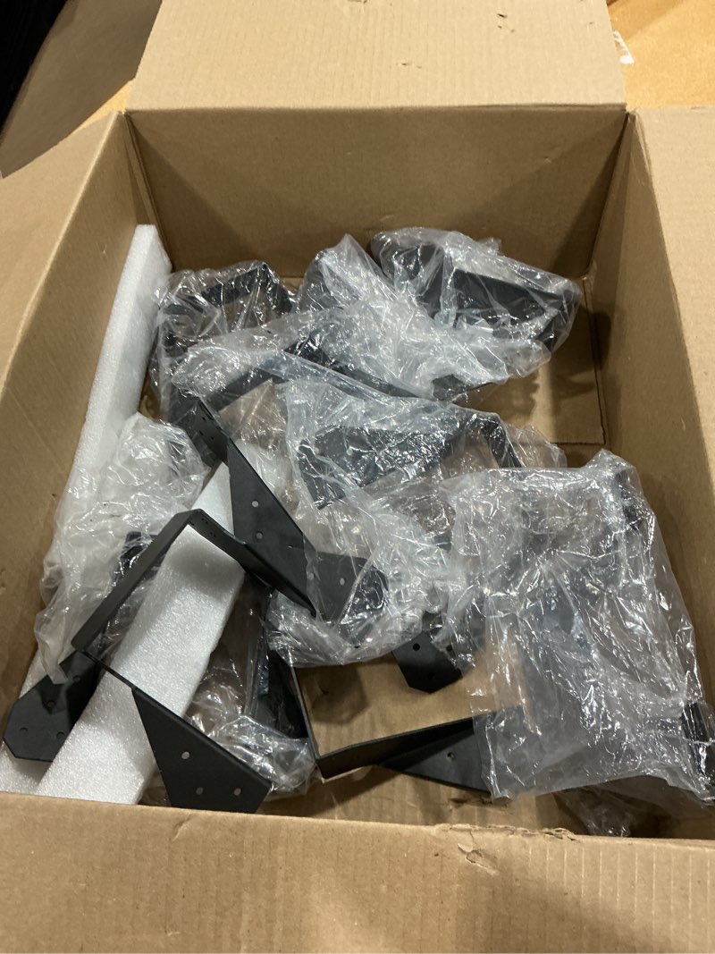 Condition photo showing Good Condition for gbgs 10 pcs black 4 x 6 face-mount joist hanger,inner width:3-1/2" fit 4x6,4x8 post,14 gauge