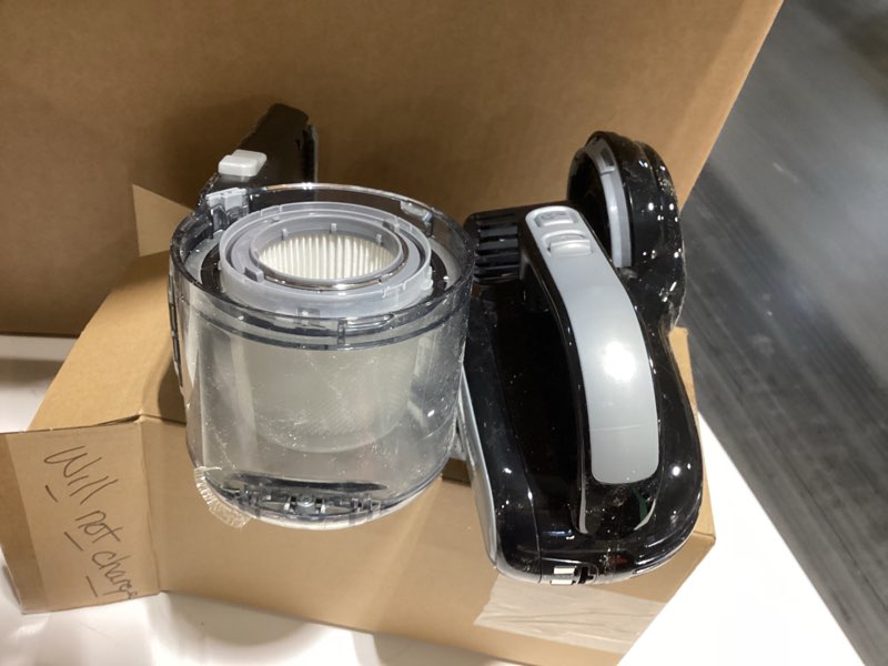 Condition photo showing As Is for BLACK+DECKER dust buster PIVOT VAC Handheld Vacuum Cordless, Car Vacuum Portable Rechargeable, Extendible Crevice Tool and 200 Degree Pivoting Nozzle, Strong Suction, Lightweight (BDH2000PL)