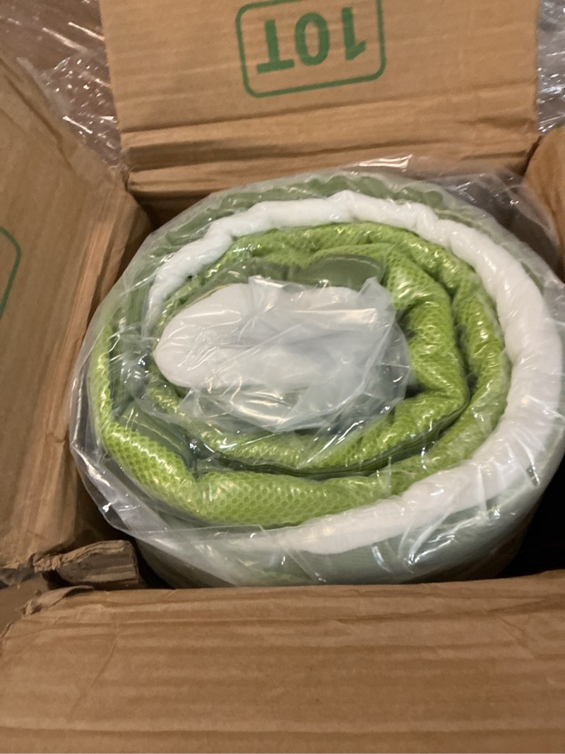 Condition photo showing New/Like New for twin mattress 10 inch - twin size memory foam mattress in a box with individually pocket springs, hybrid gel foam mattresses medium firm, fiberglass free and pressure relief for all sleep positions