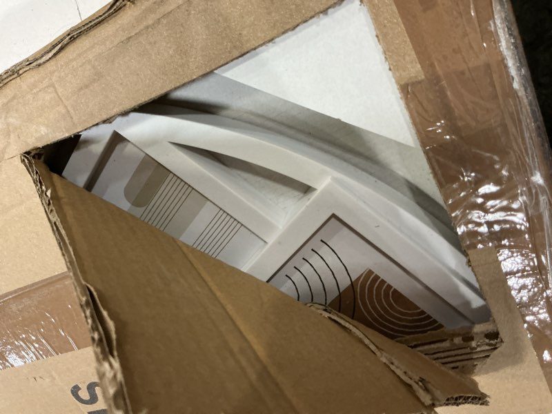 Condition photo showing New/Like New for jerry & maggie 9-opening round 4×6 collage wall frame, multi picture photo frame for wall, displays 9 slots photos, family collage picture frames, cool gallery-style wall decor (white)