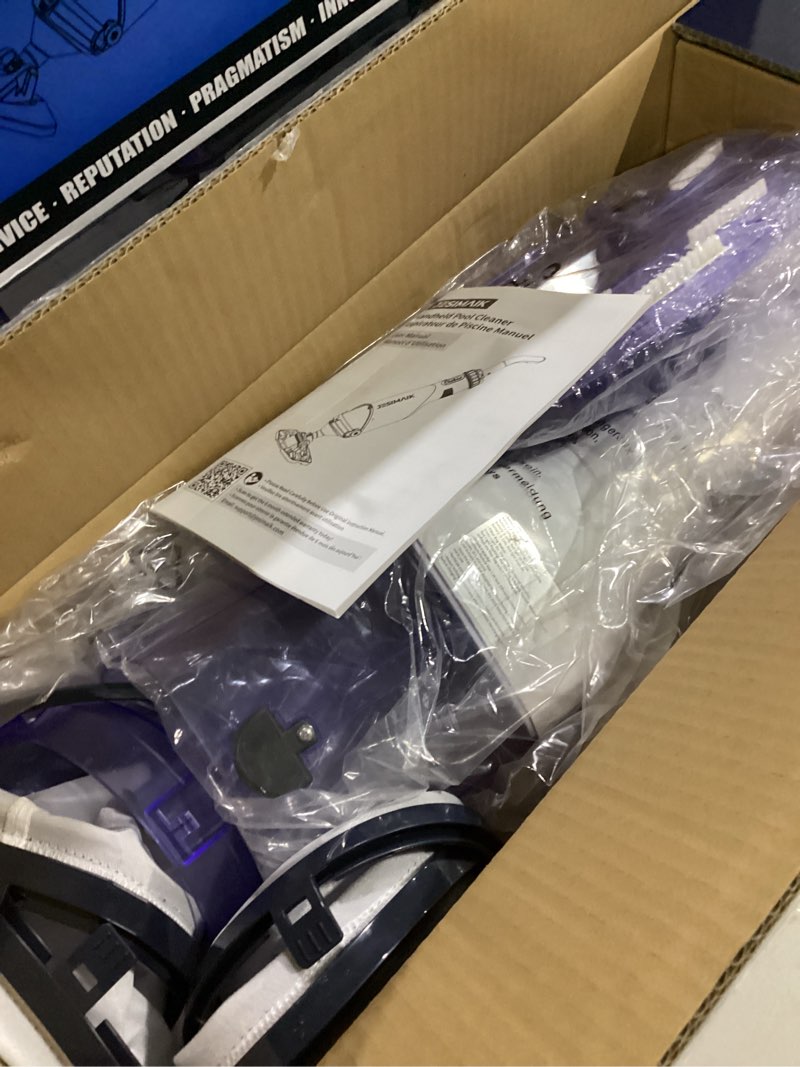 Condition photo showing Good Condition for pool vacuum for above ground pool, jesimaik 18.5 gpm powerful suction handheld pool vacuum, 60min runtime,telescopic pole cordless pool vacuum for above/inground pool, spas, hot tubs cleaning blue