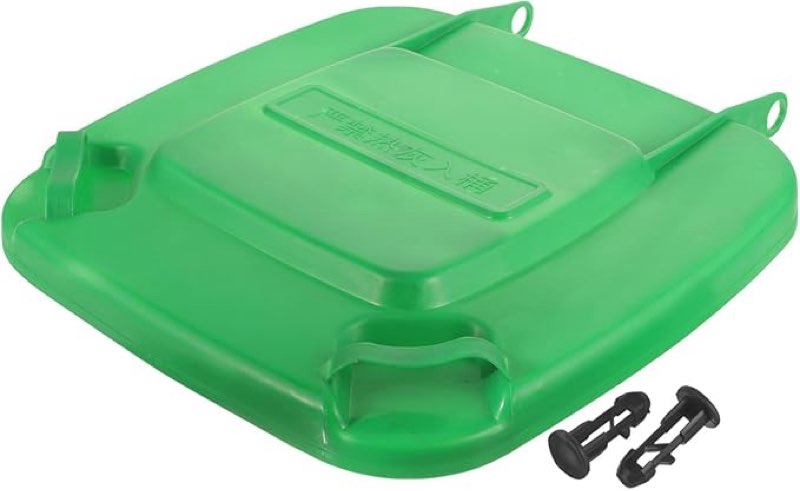 Milisten Plastic Trash can Lid - 50L Outdoor Waste Bin Cover for Easy Installation and Smooth Surfac