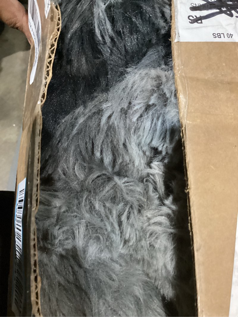 Wajade Fluffy Faux Fur Throw Blanket for Couch Bed 50x60, Luxury Soft Thick Fuzzy Plush Bubble Blank